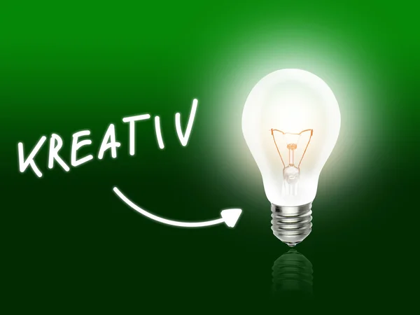 Lampadina Kreativ Energy Light verde — Foto Stock