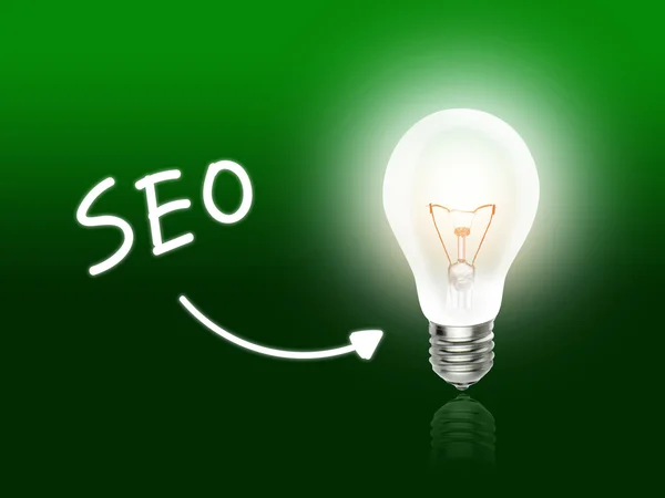 SEO Bulb Lamp Energy Light green — Stock Photo, Image