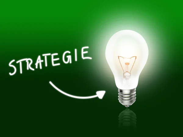 Strategie Bulb Lamp Energy Light green — Stock Photo, Image