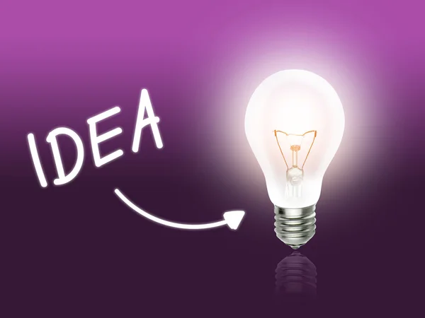 Idea Bulb Lamp Energy Light pink — Stock Photo, Image