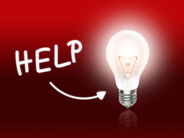 Ampul lamba enerji ışık kırmızı yardım