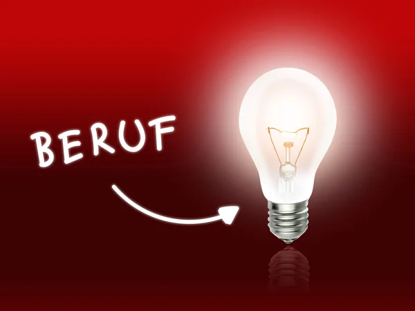 Beruf Bulb Lamp Energy Light red — Stock Photo, Image