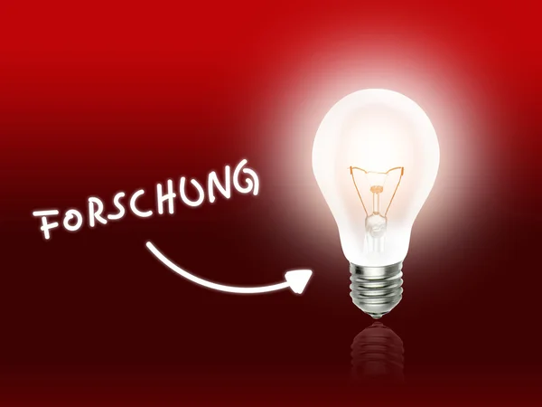 Forschung Bulb Lamp Energy Light red — Stock Photo, Image