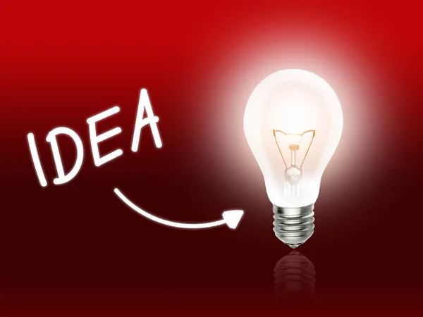 Idea Bulb Lamp Energy Light red — Stock Photo, Image