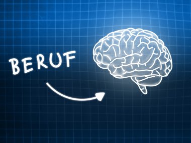 Beruf beyin arka plan bilgi bilim blackboard mavi