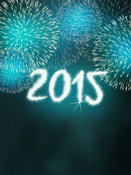Ohňostroj 2015 šťastný nový rok — Stock fotografie
