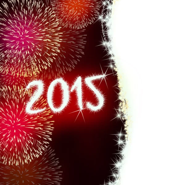 Firework 2015 happy new year — Stock Photo, Image