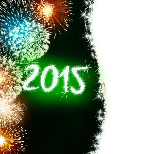 Firework 2015 happy new year — Stock Photo, Image