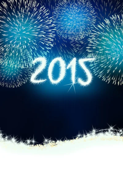 Firework 2015 happy new year — Stock Photo, Image