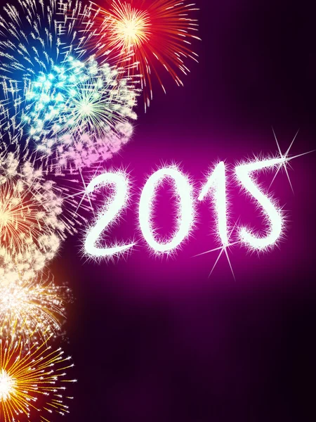 Firework 2015 happy new year — Stock Photo, Image