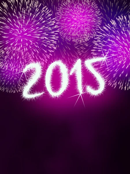 Firework 2015 happy new year — Stock Photo, Image