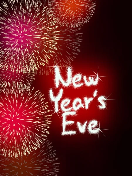 New years eve anniversary firework celebration party red — Stock Photo, Image