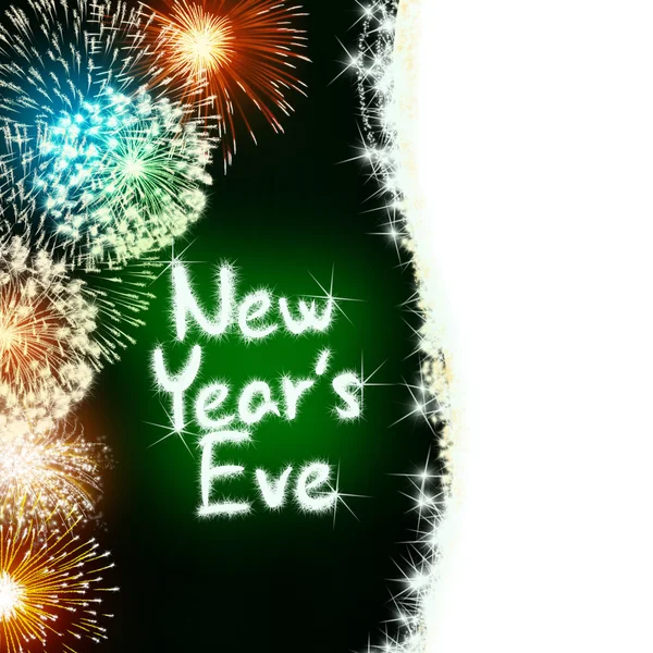 New years eve anniversary firework celebration party green — Stock Photo, Image