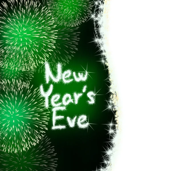 New years eve anniversary firework celebration party green — Stock Photo, Image