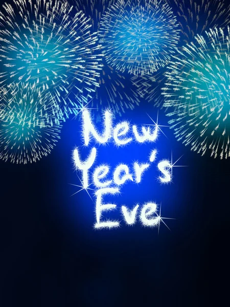 Νέο έτος eve επέτειο πυροτέχνημα εορτασμού κόμμα μπλε — Φωτογραφία Αρχείου