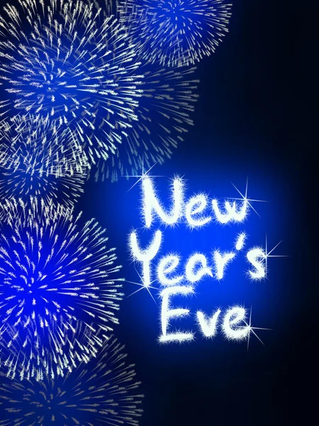 New years eve anniversary firework celebration party blue — Stock Photo, Image