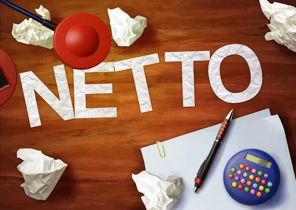 Netto desktop memo miniräknare office tror organisera — Stockfoto