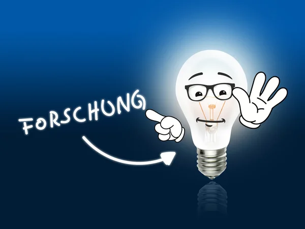 Forschung Bulb Lamp Energy Light blue — Stock Photo, Image