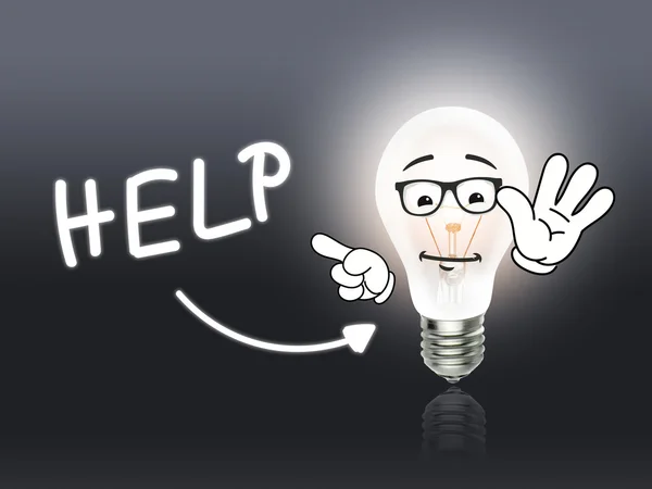 도움말 전구 램프 에너지 빛 회색 — 스톡 사진