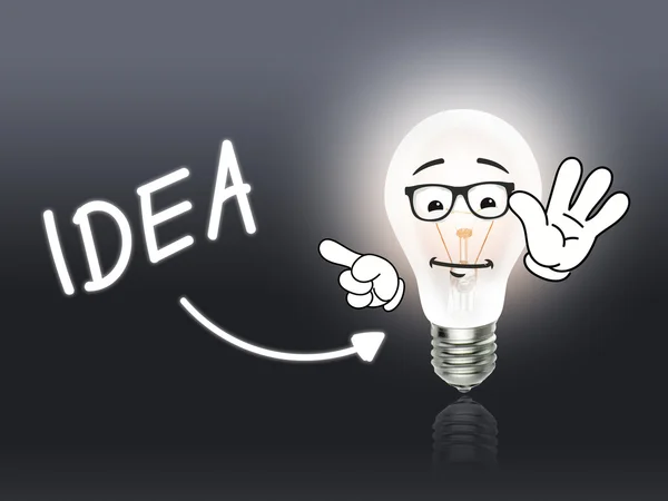 Idea Bulb Lyspære Lysegrå – stockfoto