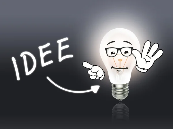Idee Bombilla Lámpara Energía Gris claro — Foto de Stock