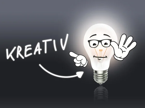 Lâmpada de lâmpada Kreativ Luz de energia cinza — Fotografia de Stock