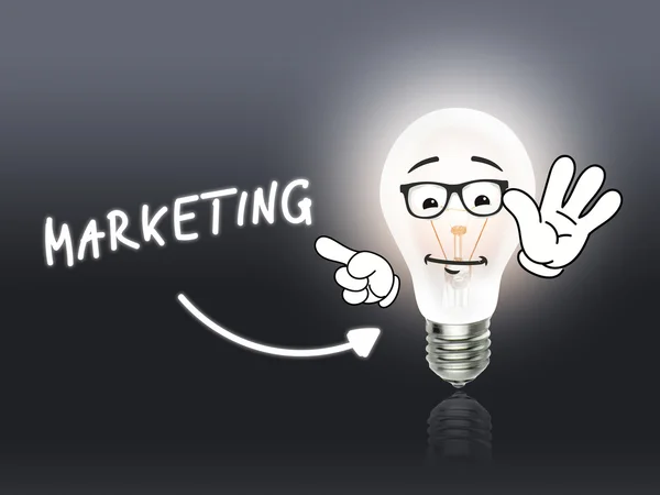 Marketing-Glühbirne Energie Licht grau — Stockfoto