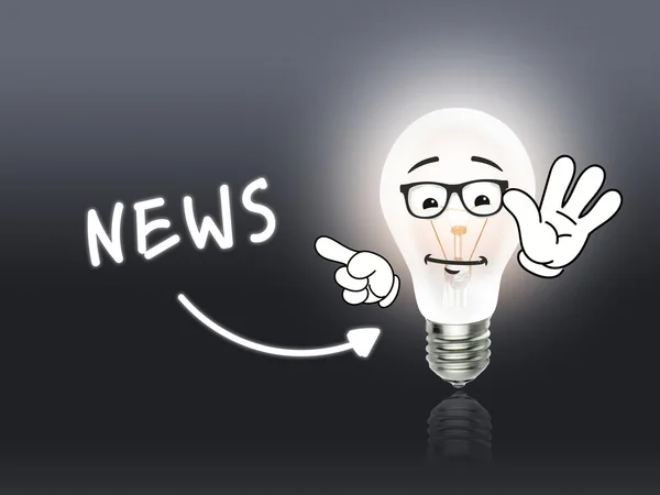 Lâmpada de lâmpada de notícias Luz de energia cinza — Fotografia de Stock