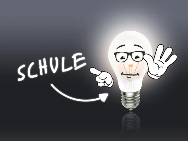 Schule Bulb lampa energi ljus grå — Stockfoto