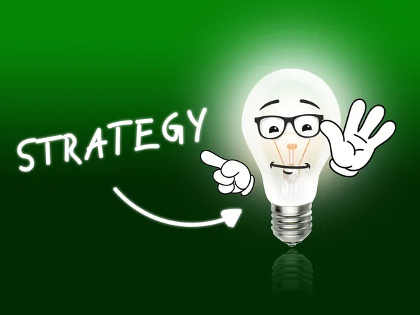 Strategia Lampadina Energy Light verde — Foto Stock