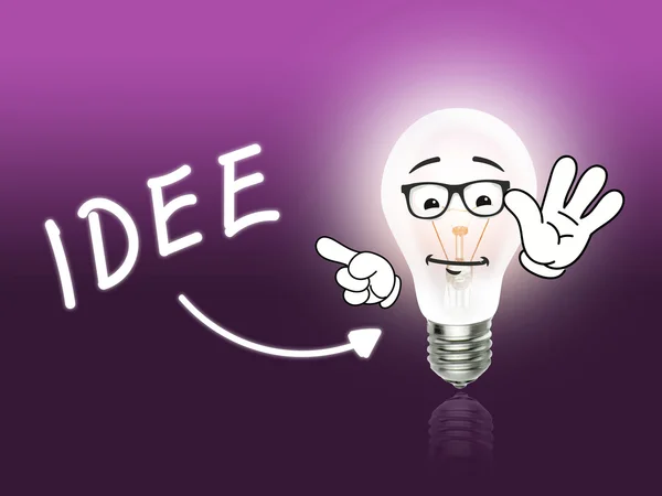 Idee Bulb Lamp Energy Light pink — Stock Photo, Image