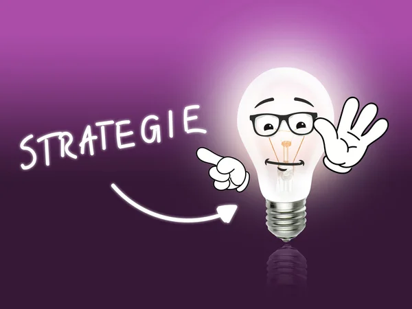 Strategie žárovka lampa energie světla růžová — Stock fotografie