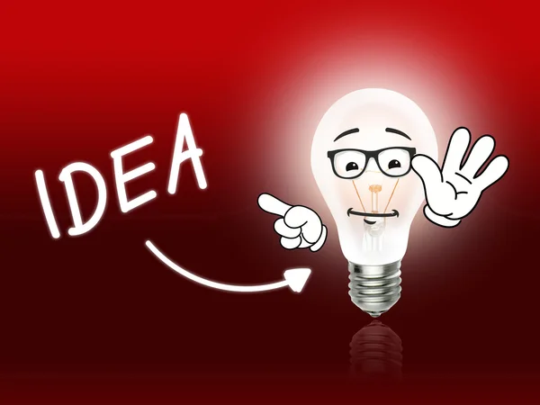 Idea Bulb Lamp Energy Light red — Stock Photo, Image