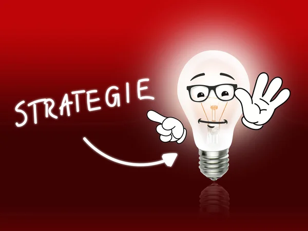 Strategie żarówka Lampa energii światła czerwonego — Zdjęcie stockowe