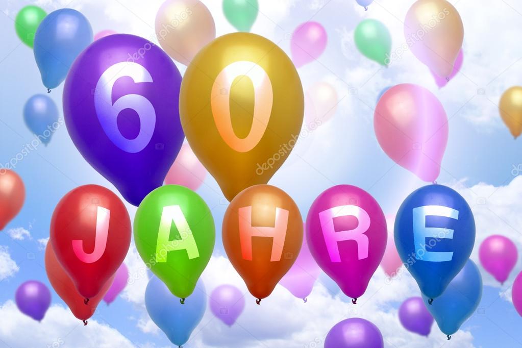 German 60 years balloon colorful balloons