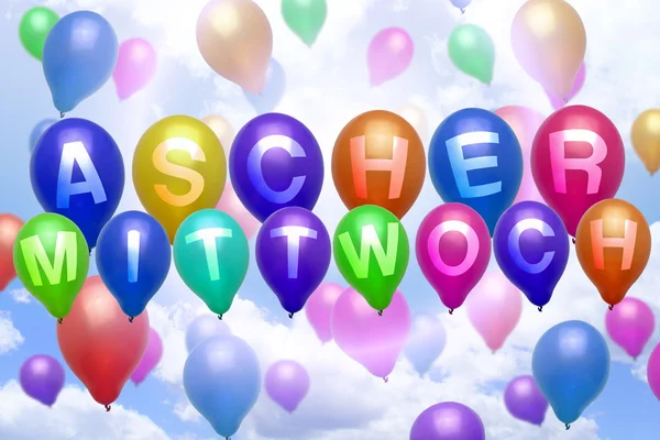 Karneval Aschermittwoch Ballon bunte Luftballons — Stockfoto