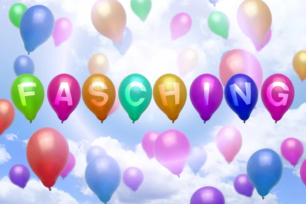 Duitse carnaval ballon kleurrijke ballonnen — Stockfoto