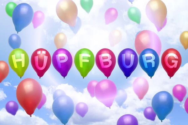 Ballon kleurrijke balloonsgerman-Spring Castle - — Stockfoto