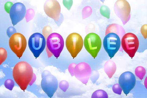 Jubilee balloon colorful balloons — Stock Photo, Image