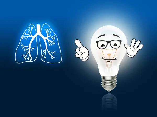 Biología Pulmonar Medicina de Órganos Estudio azul —  Fotos de Stock