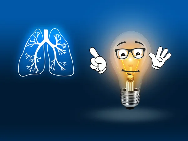 肺生物学臓器薬研究ブルー — ストック写真