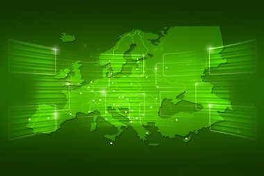 Avrupa harita Dünya Haritası haber iletişim yeşil