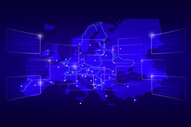 Avrupa harita Dünya Haritası haber iletişim mavi