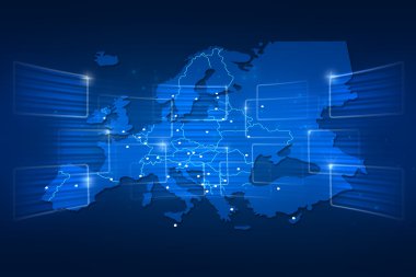 Avrupa harita Dünya Haritası haber iletişim mavi