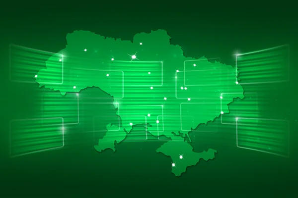 Ukraine Carte Carte du monde Actualités Communication vert — Photo