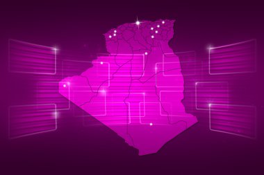 Cezayir harita Dünya Haritası haber iletişim pembe