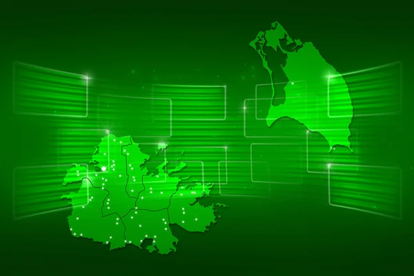 Antigua e barbuda Mappa Mappa del mondo News Comunicazione verde — Foto Stock