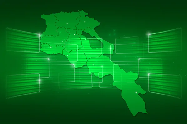 Arménia Mapa do mundo Notícias Comunicação verde — Fotografia de Stock