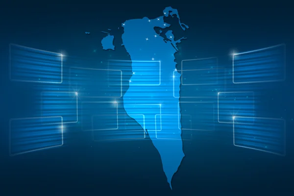 Mapa de Bahréin Mapa del mundo Noticias Comunicación azul —  Fotos de Stock