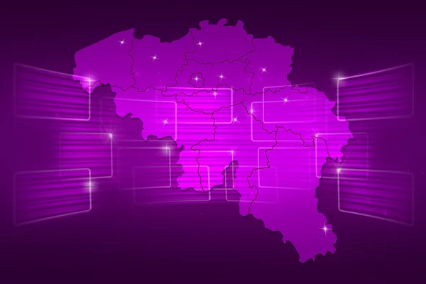 Mapa Bélgica Mapa del mundo Noticias Comunicación púrpura —  Fotos de Stock